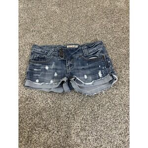 Vanilla Star Size 7‎ Blue Cutoff Shorts (A55)
